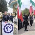 🇮🇷 تجدید میثاق دانشگاهیان علوم پزشکی کرمانشاه با آرمان‌های شهدا در آیین برافراشتن پرچم جمهوری اسلامی ایران